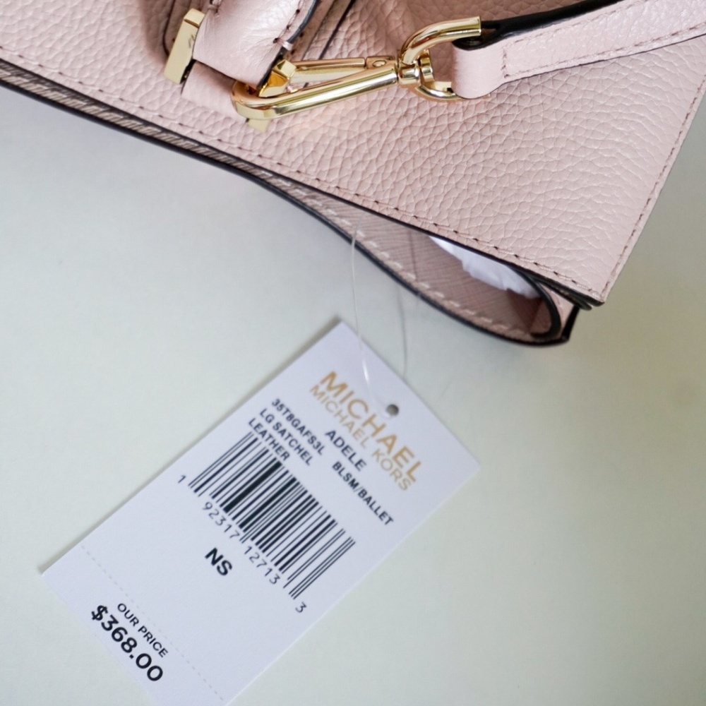Michael Kors Adele LG Satchel Leather Shoulder Bag - Picture 7 of 8